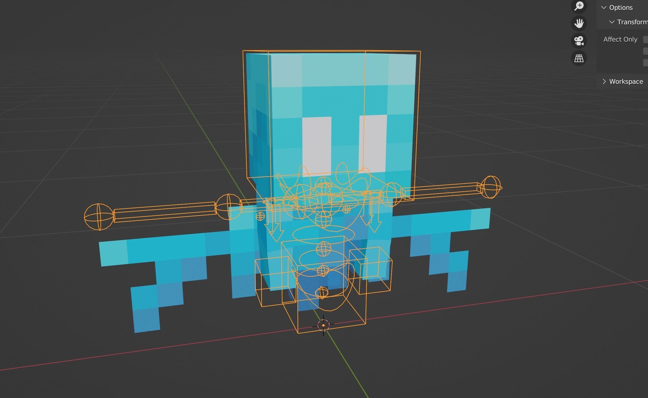 Minecraft Allay Rigged Low-poly 3D model_2