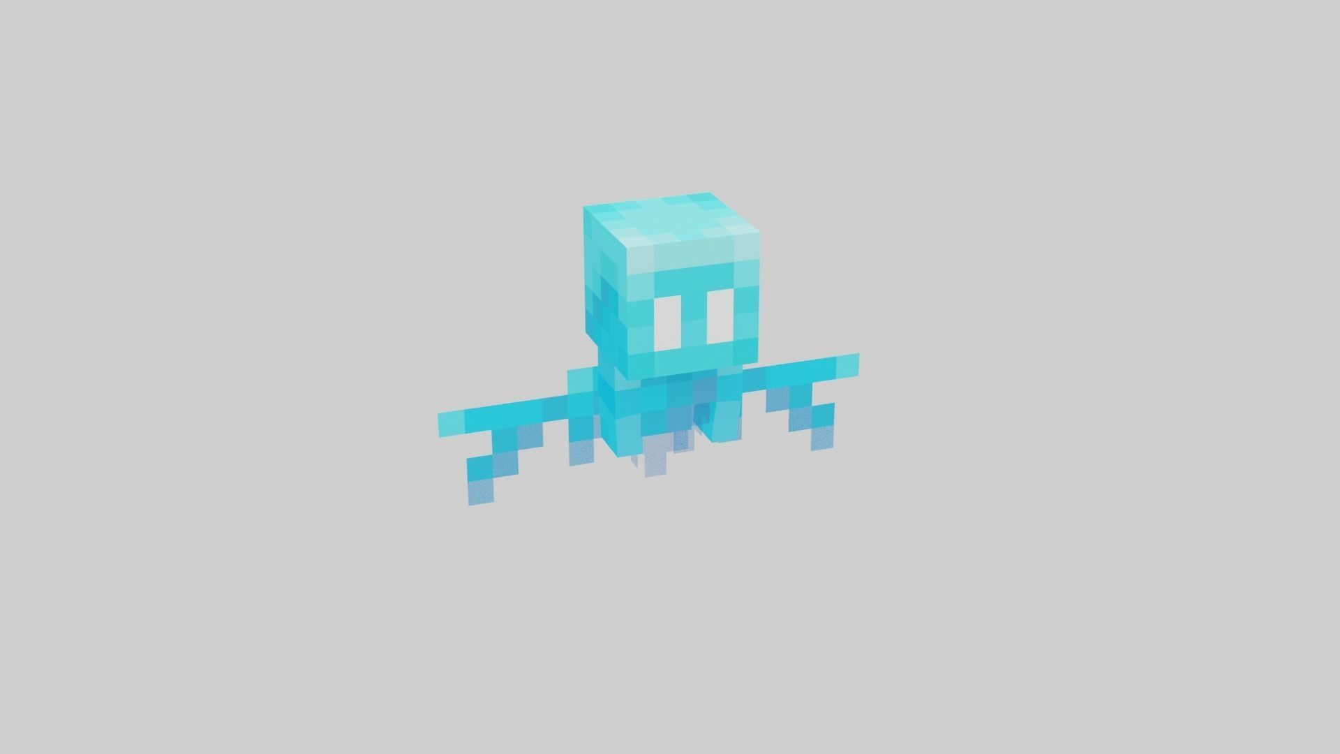 Minecraft Allay Rigged Low-poly 3D model_13