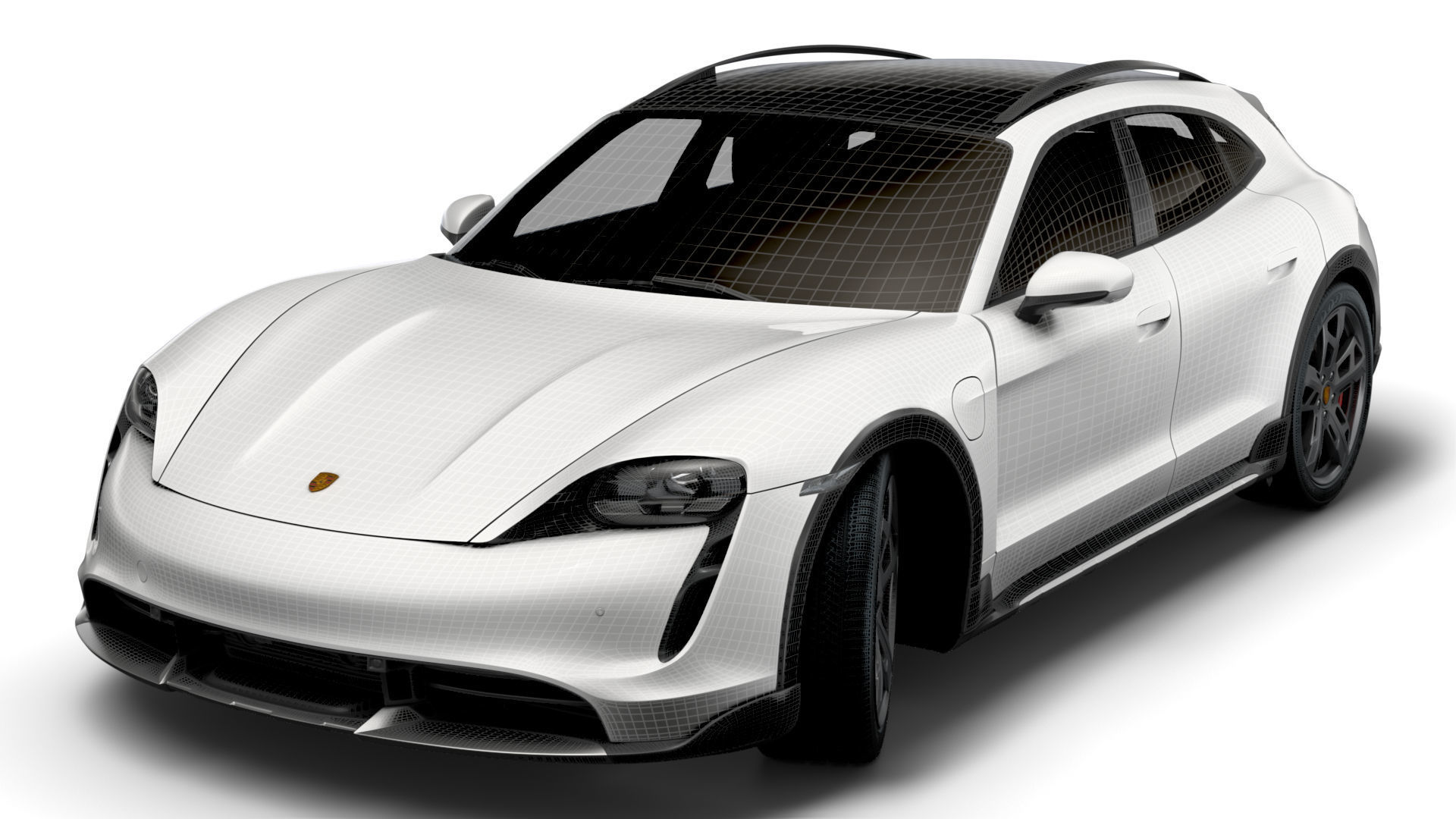 Porsche Taycan Turbo S Cross Turismo 2022 3D model_20