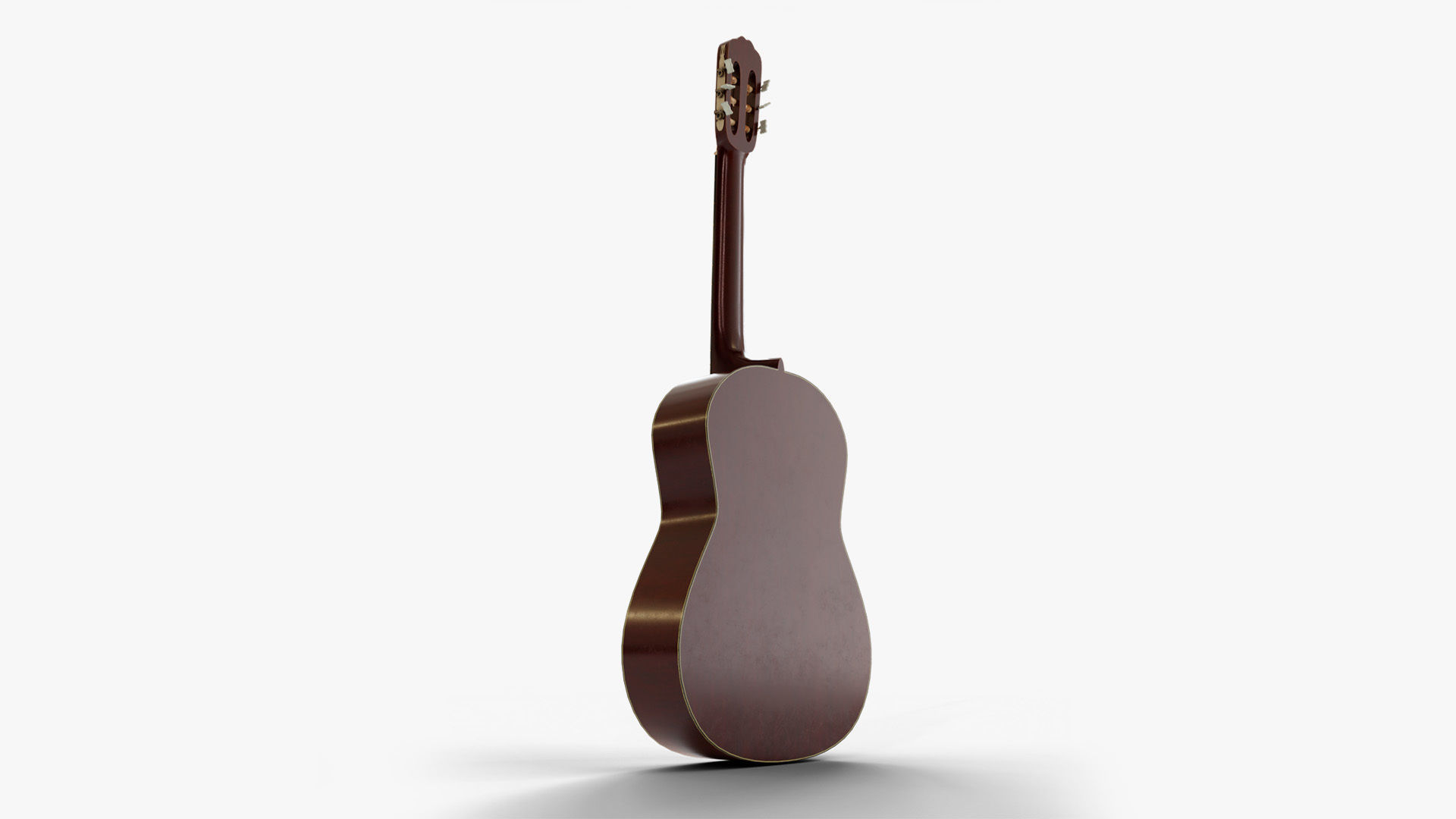 Acoustic Guitar Low-poly 3D model_4