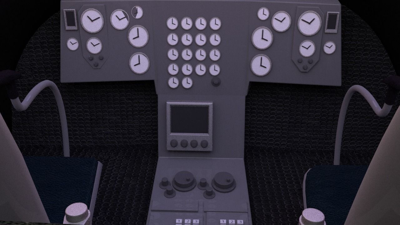 Helicopter hovering on circular platform Low-poly 3D model_16