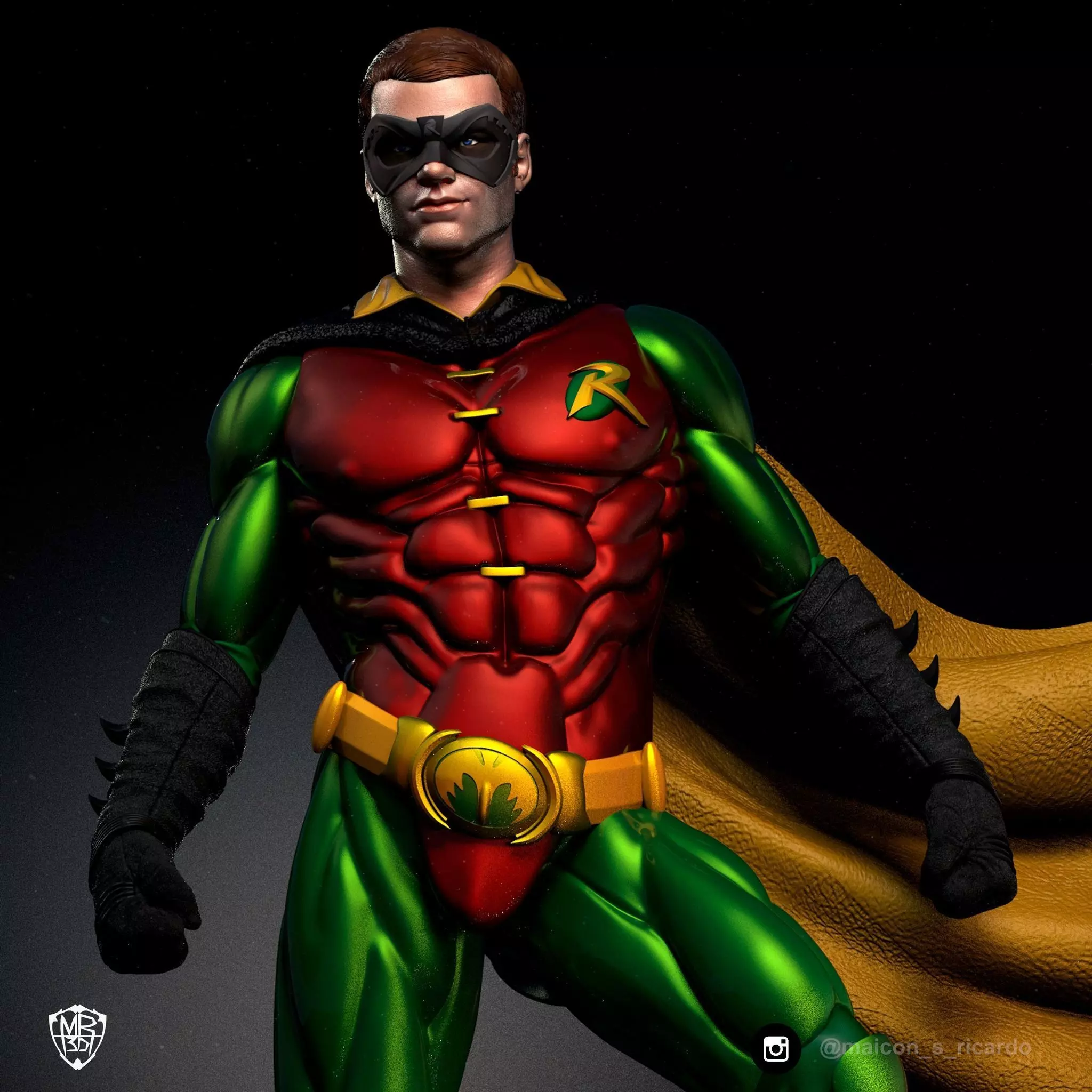 Robin batman statue 3D print model_0