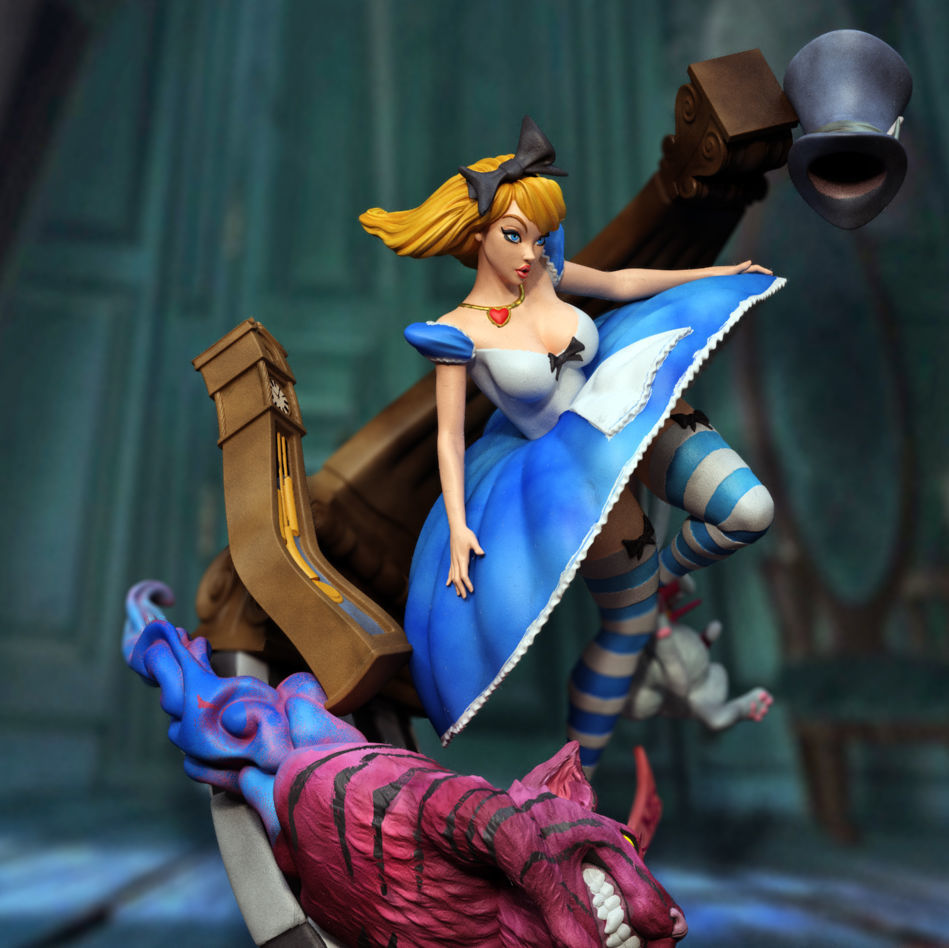 Alice Falling  3D print model_5