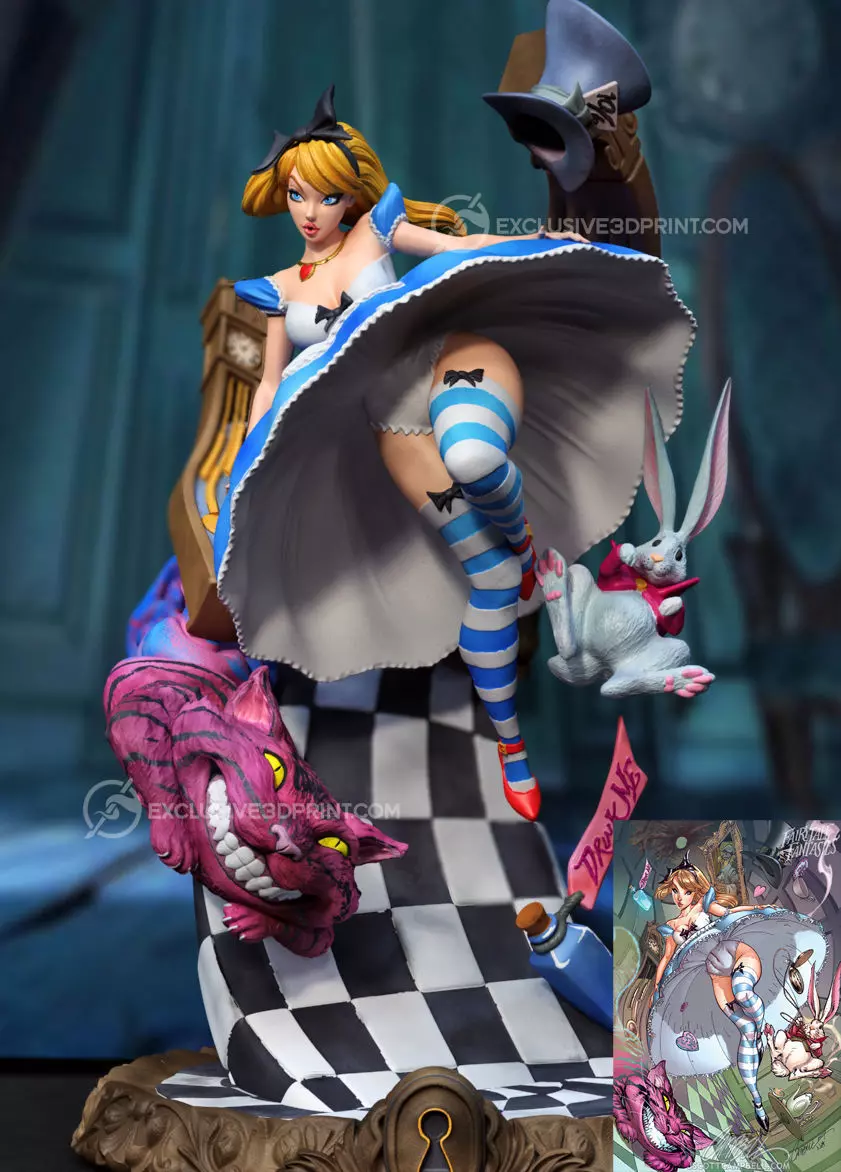 Alice Falling  3D print model_0