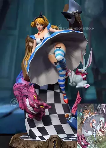 Alice Falling  3D print model