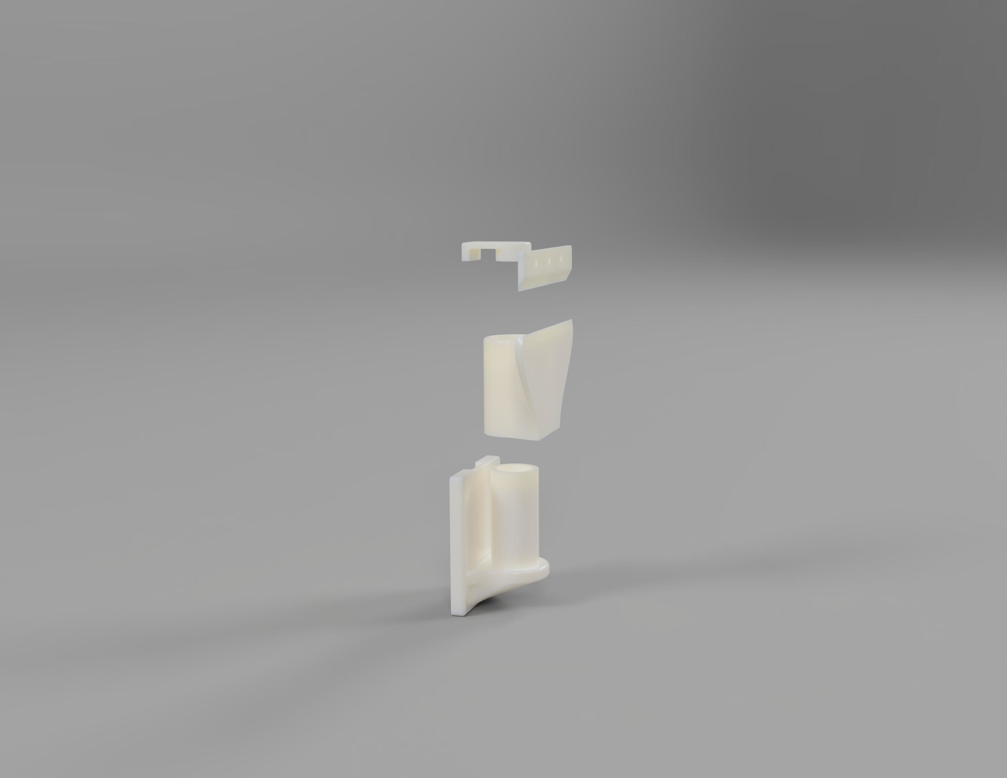 Tiltable decoupled HiFi Speaker Wallmount for heavy Speakers 3D print model_2