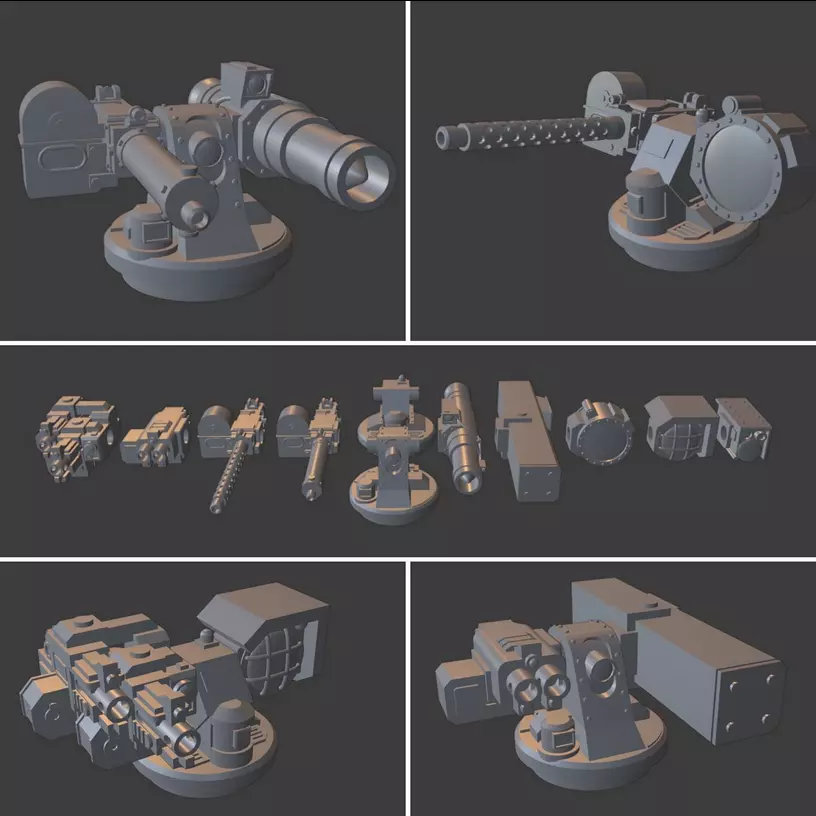 Grimdark Remote Operated Weapon System - GROWS 3D print model_0