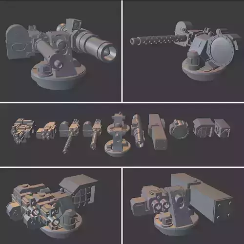 Grimdark Remote Operated Weapon System - GROWS 3D print model