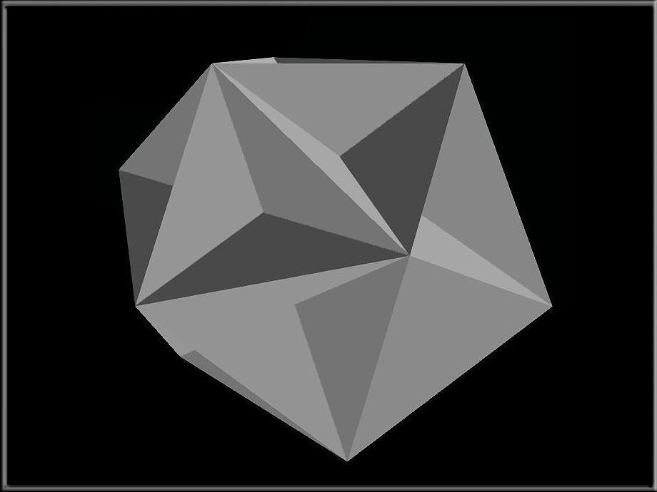 Triangular Diamond 02 Low-poly 3D model_6