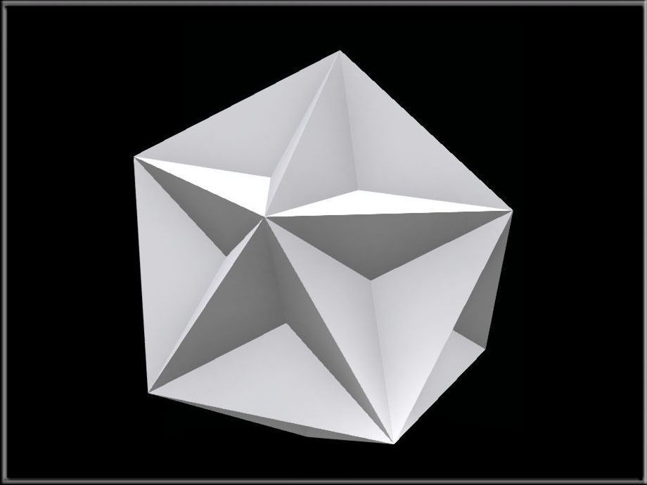 Triangular Diamond 02 Low-poly 3D model_14