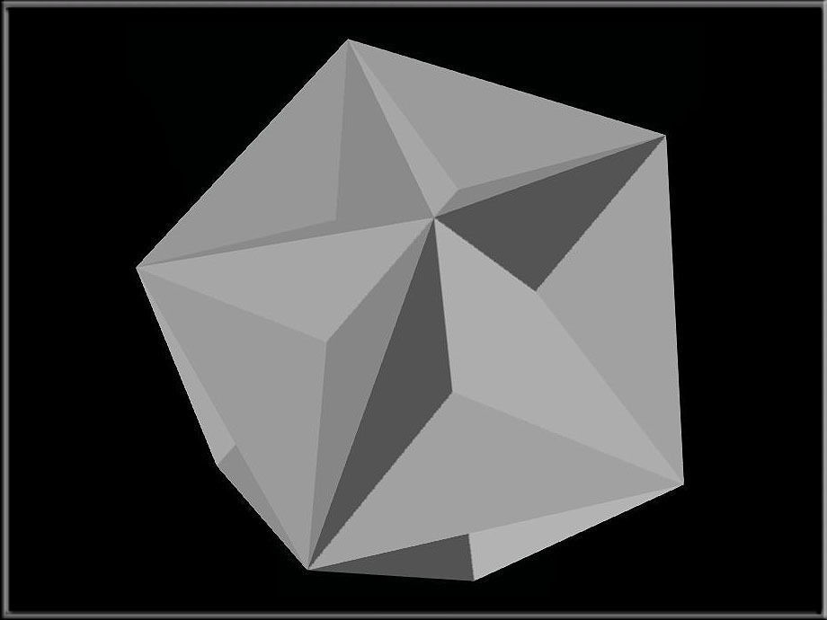 Triangular Diamond 02 Low-poly 3D model_2