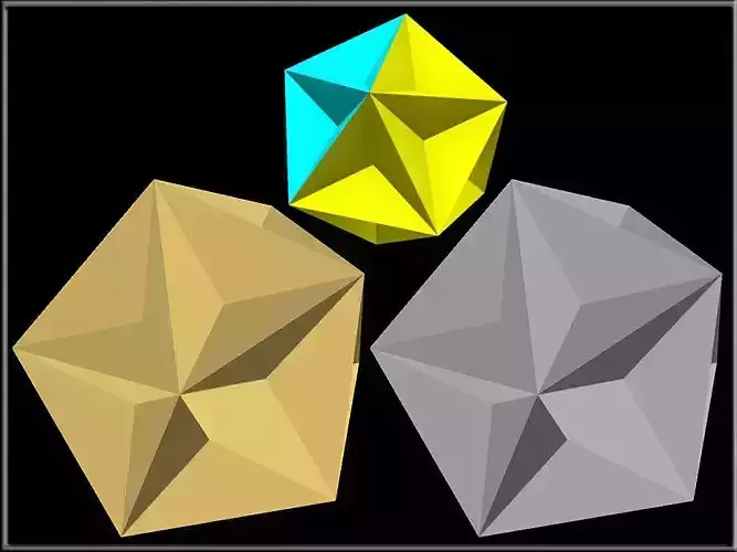 Triangular Diamond 02 Low-poly 3D model