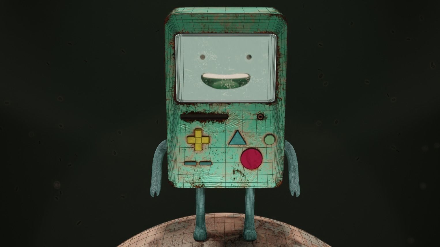 Stylized BMO - BeeMO Low-poly 3D model_8