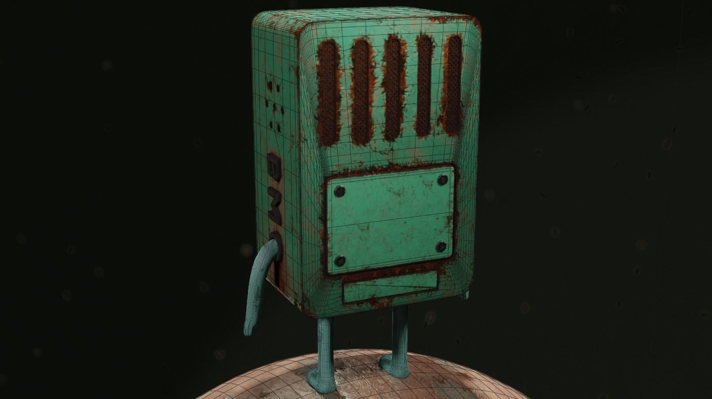 Stylized BMO - BeeMO Low-poly 3D model_10