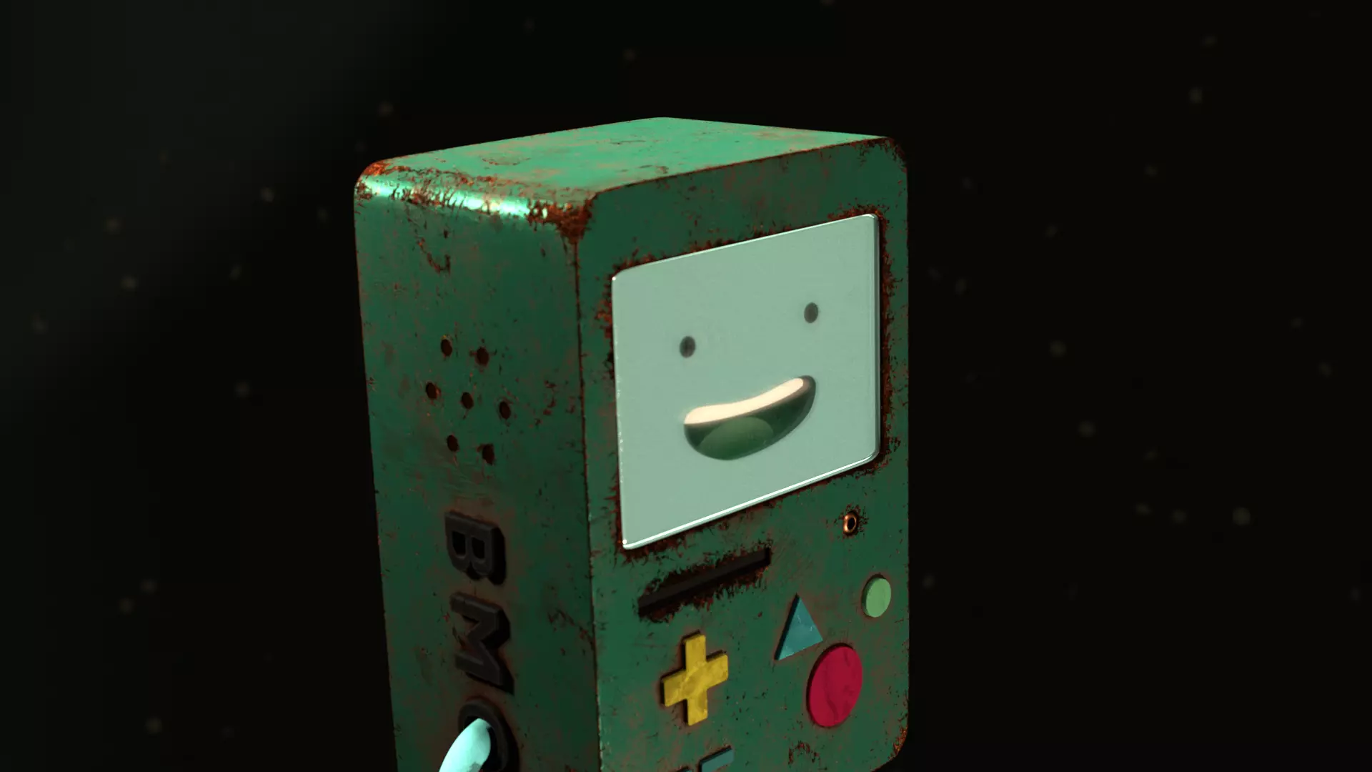 Stylized BMO - BeeMO Low-poly 3D model_0