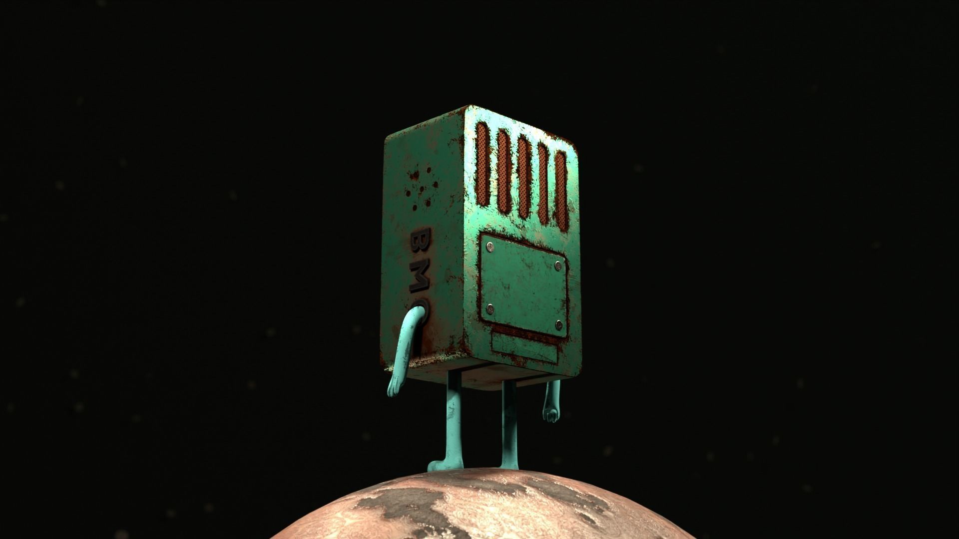 Stylized BMO - BeeMO Low-poly 3D model_4