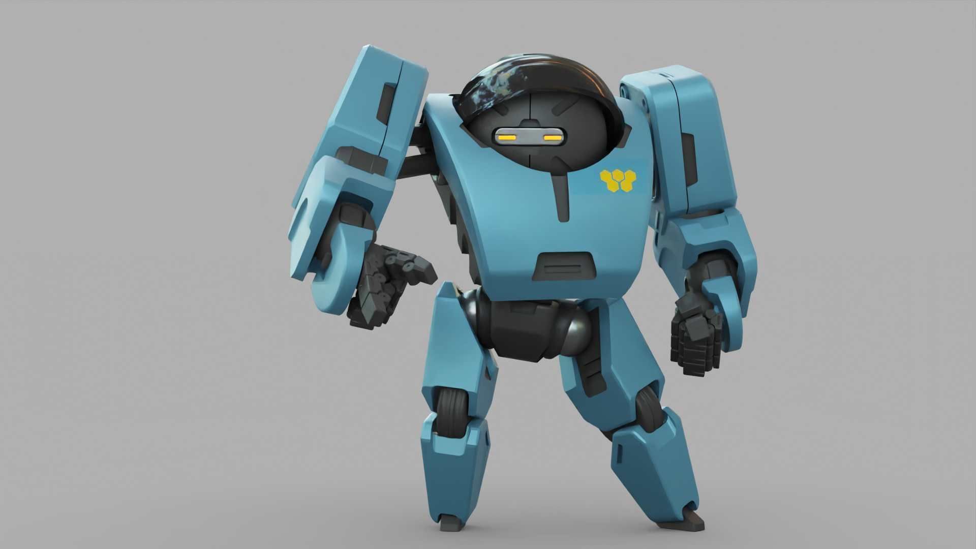 ANDROID M-3000 RIGGED 3D model_1