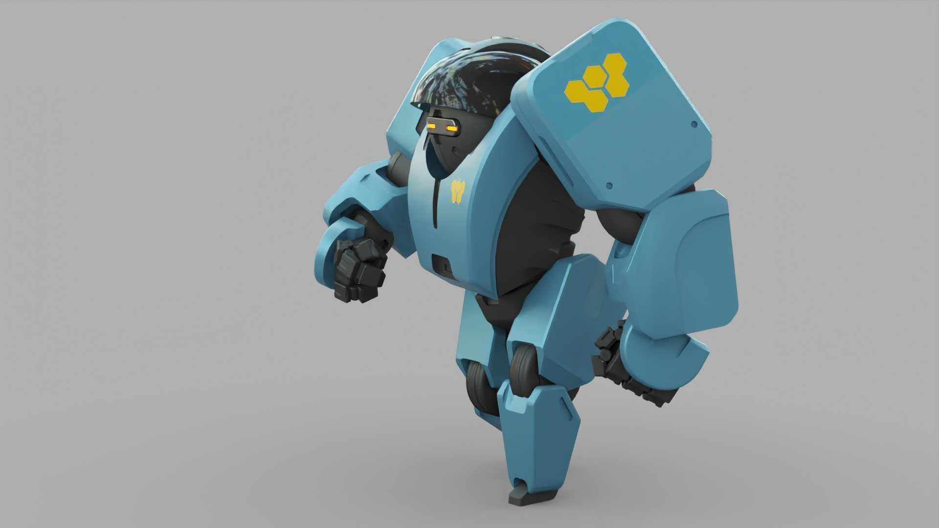 ANDROID M-3000 RIGGED 3D model_16