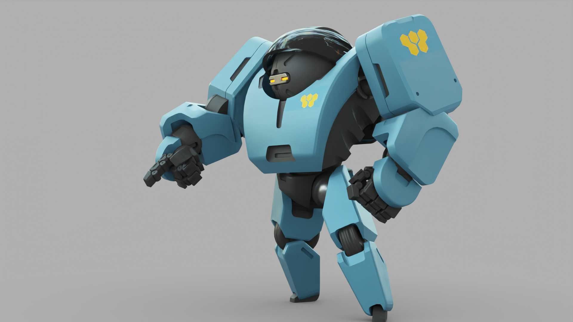 ANDROID M-3000 RIGGED 3D model_4