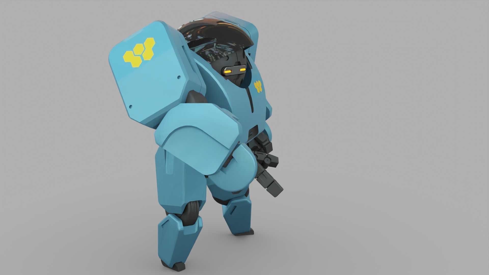 ANDROID M-3000 RIGGED 3D model_12