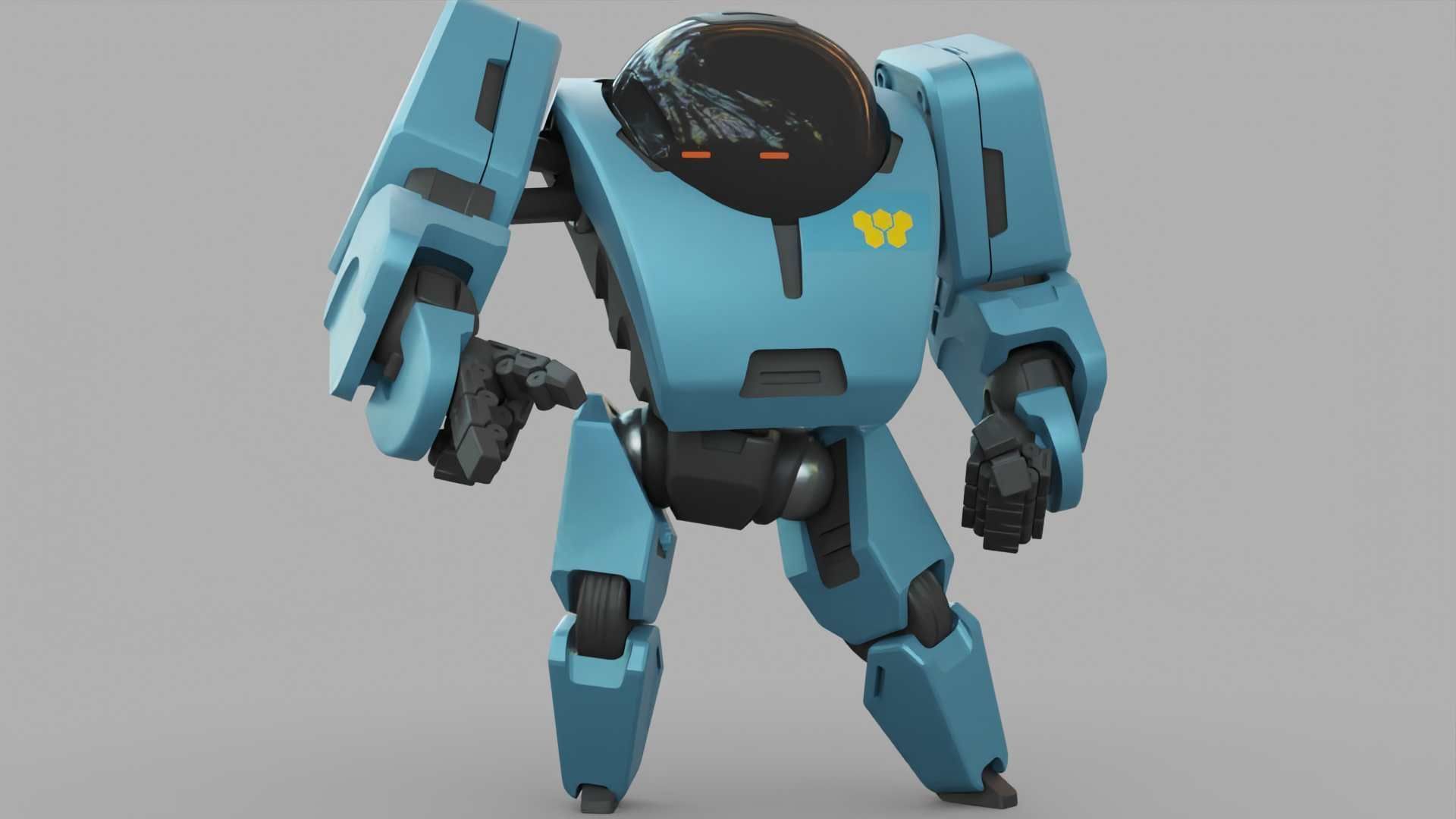 ANDROID M-3000 RIGGED 3D model_21