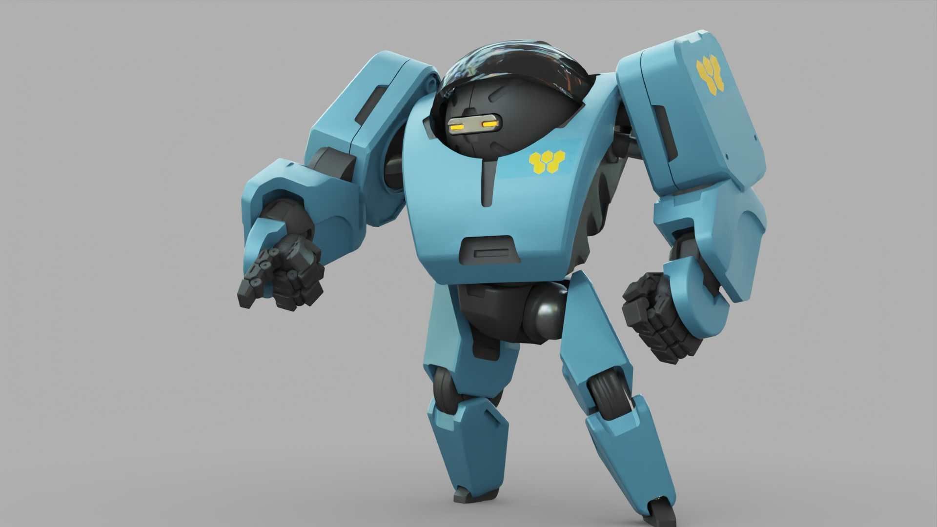 ANDROID M-3000 RIGGED 3D model_3
