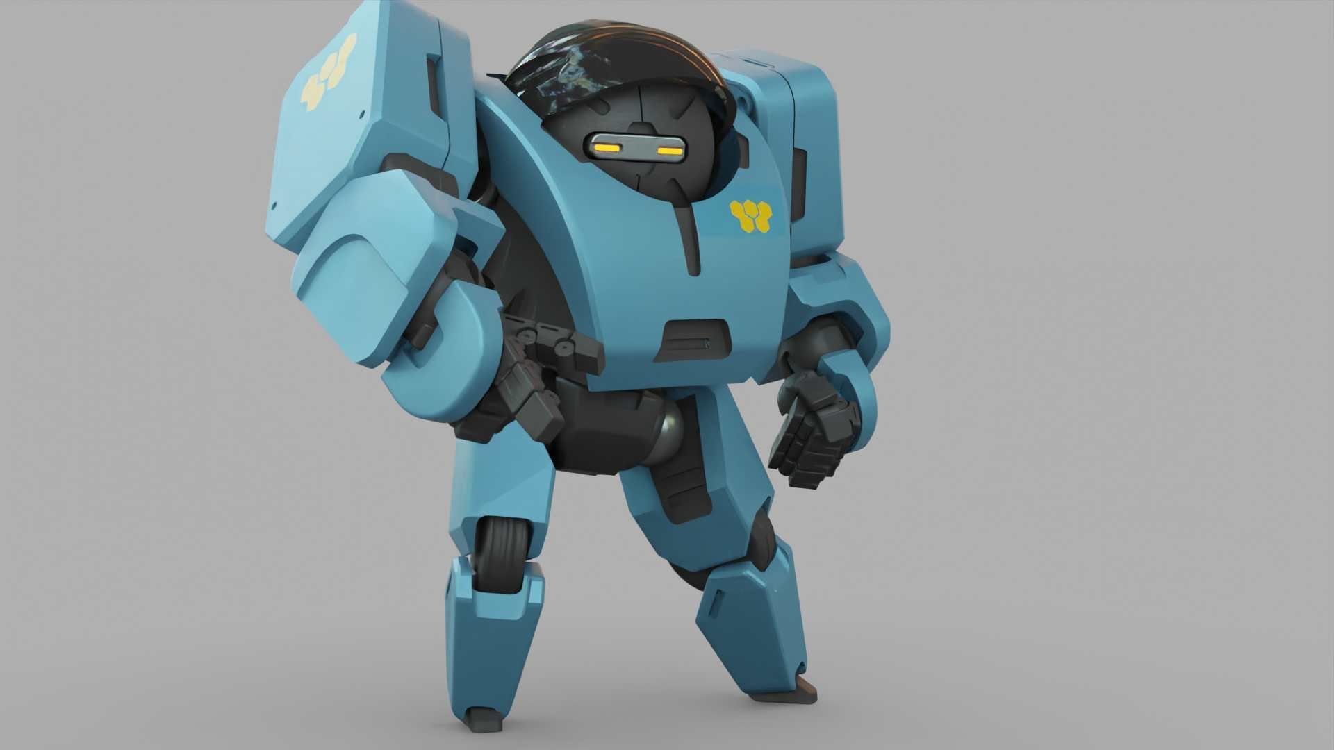 ANDROID M-3000 RIGGED 3D model_13