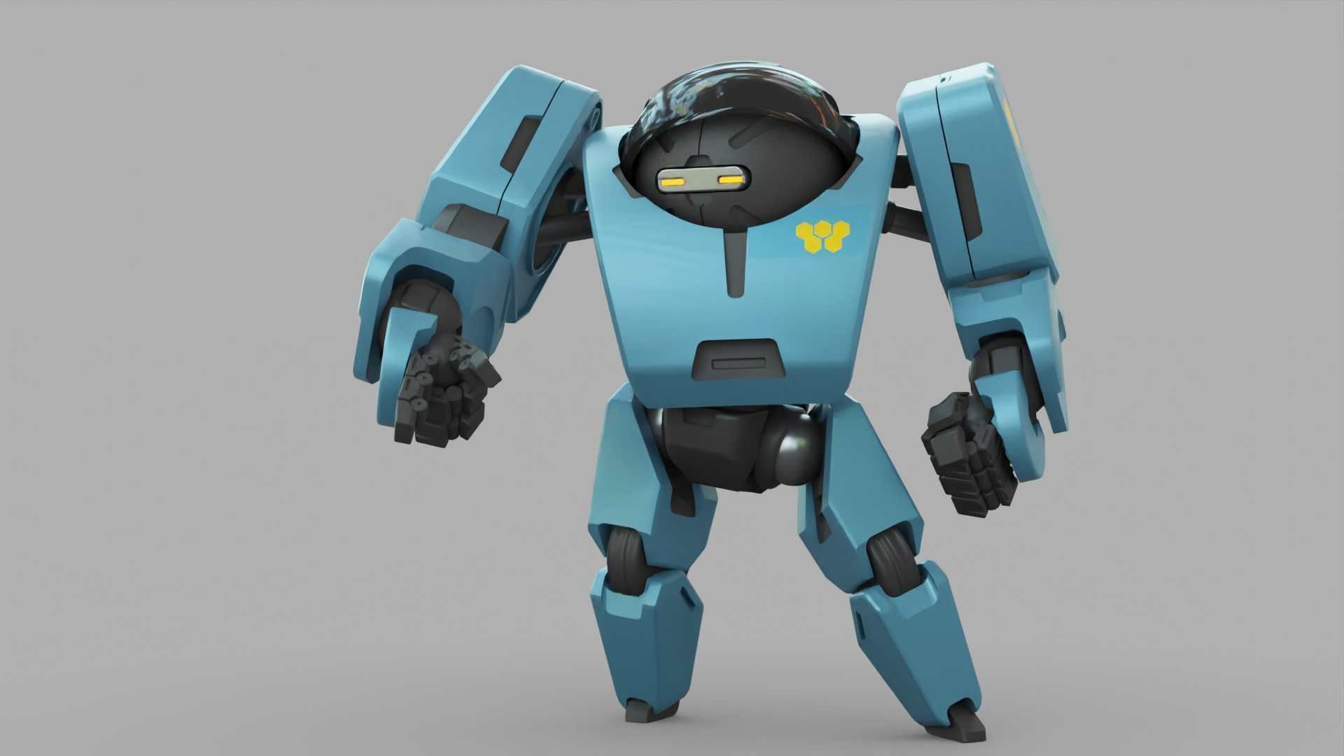 ANDROID M-3000 RIGGED 3D model_2