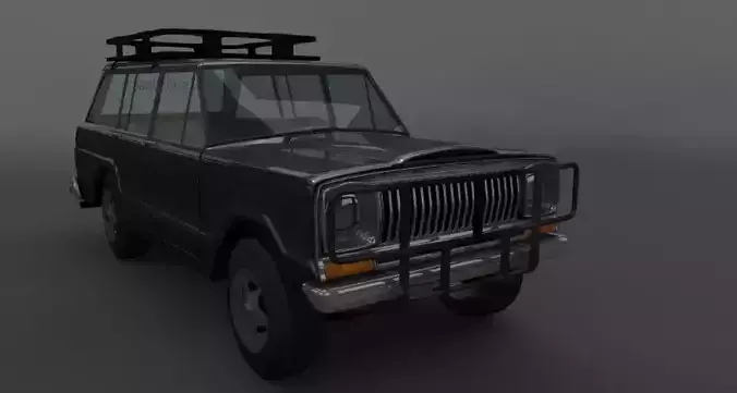 Wagoneer old jeep with roof rack