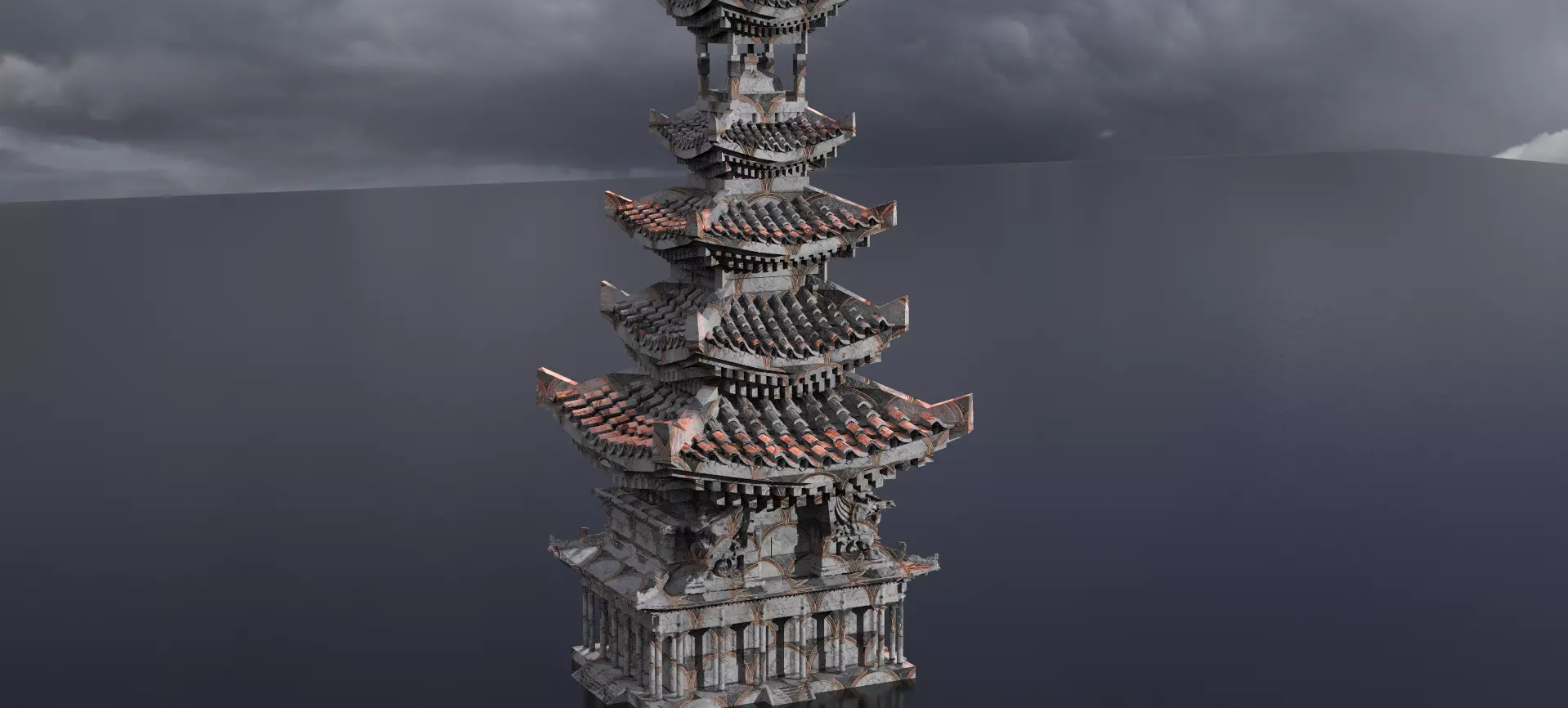 Dragon Lord Temple 3D model