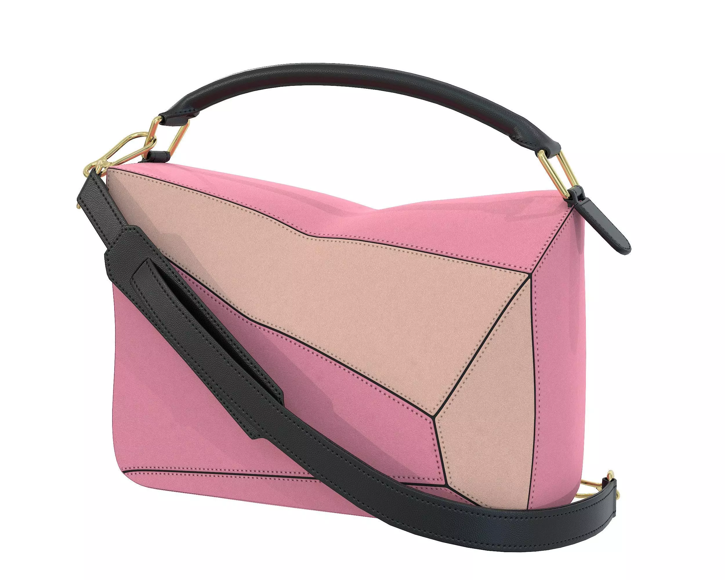 Loewe Puzzle Bag Low-poly 3D model_0