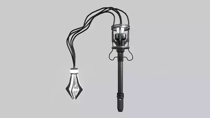SciFi Flail A10 Metal - Sci Fi Weapon Design Low-poly 3D model