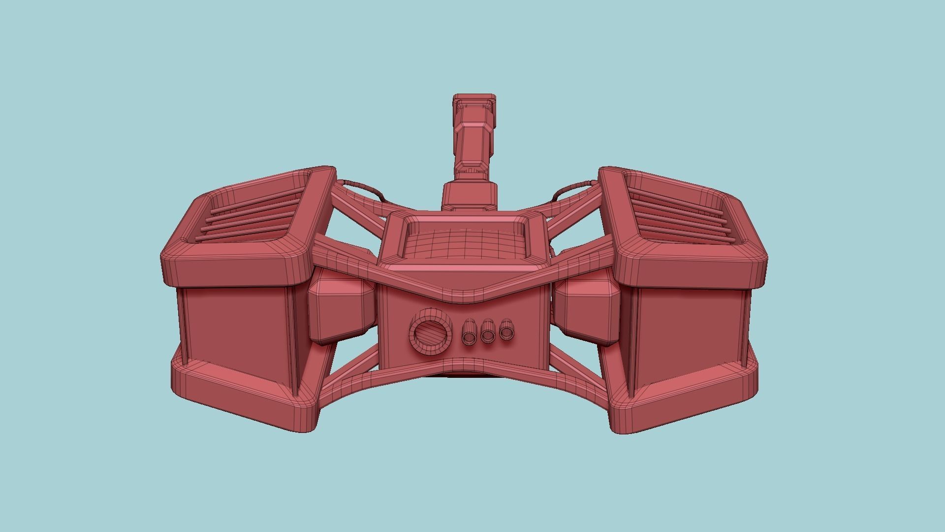 SciFi War Hammer A01 Black Blue - Sci Fi Weapon Design Low-poly 3D model_17