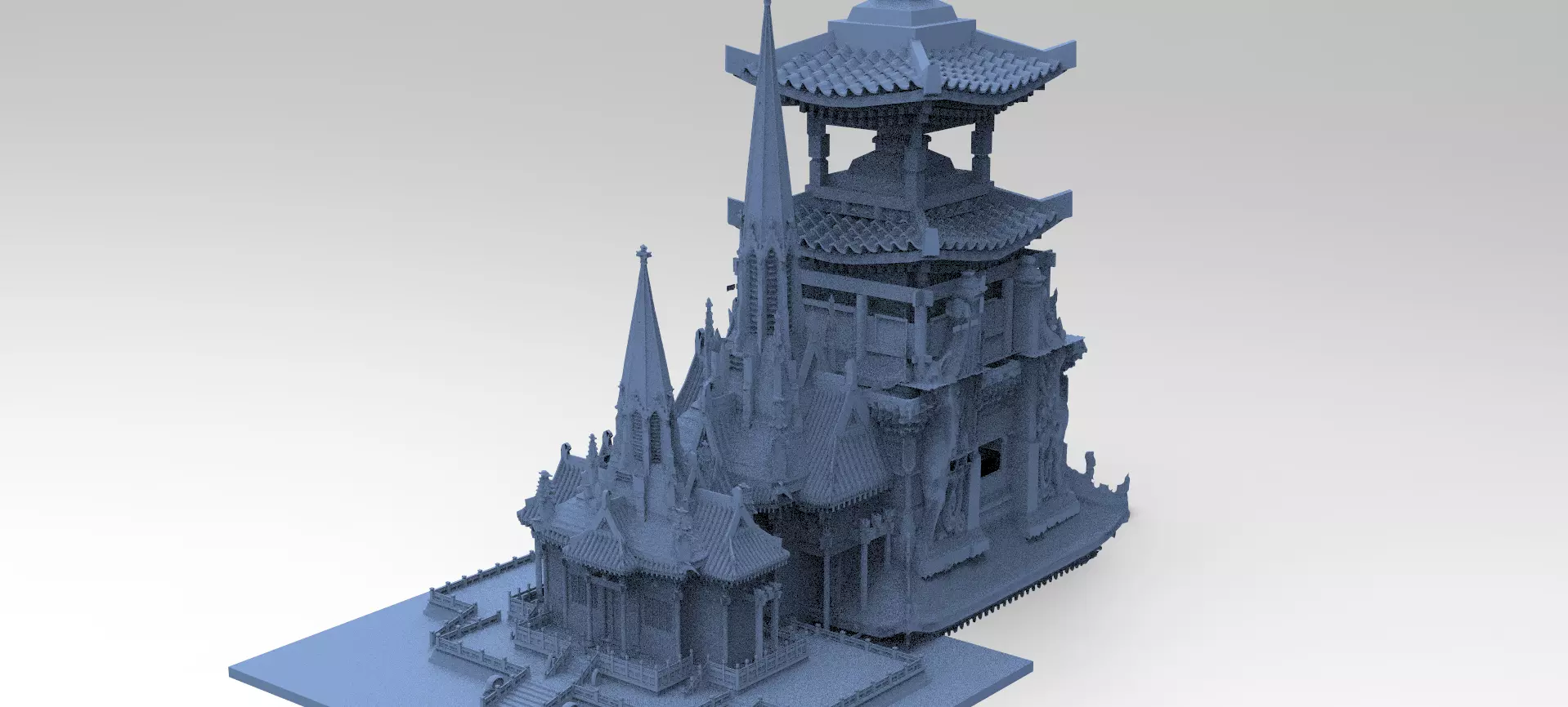 General Warlord Temple 1  3D model_0