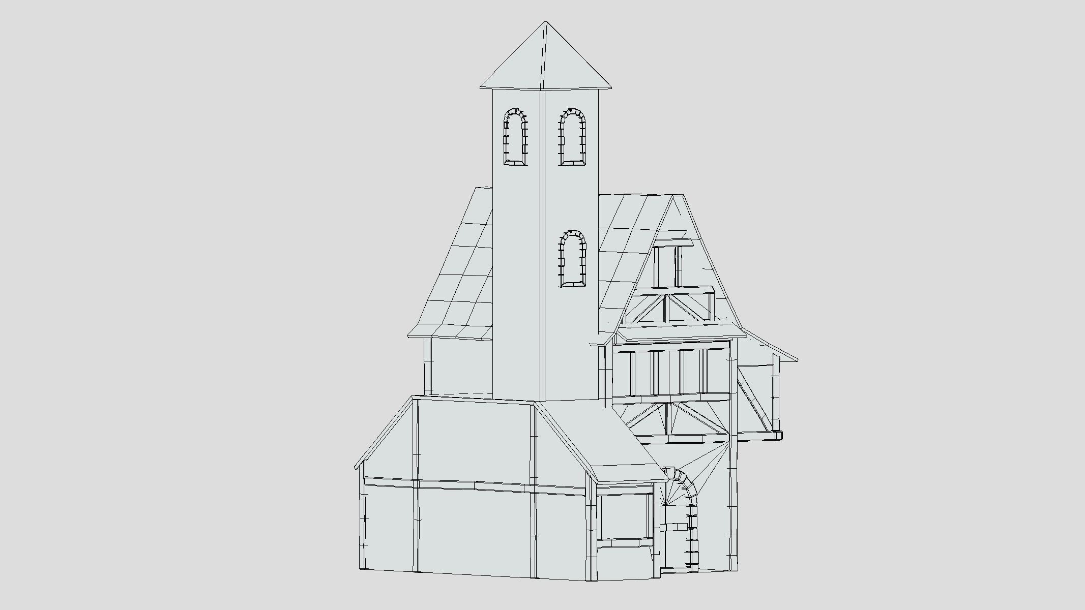 Medieval Building 03 Low Poly PBR Realistic Low-poly 3D model_15