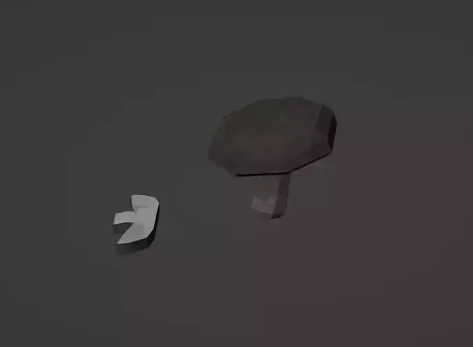 Lowpoly Pixel Mushroom