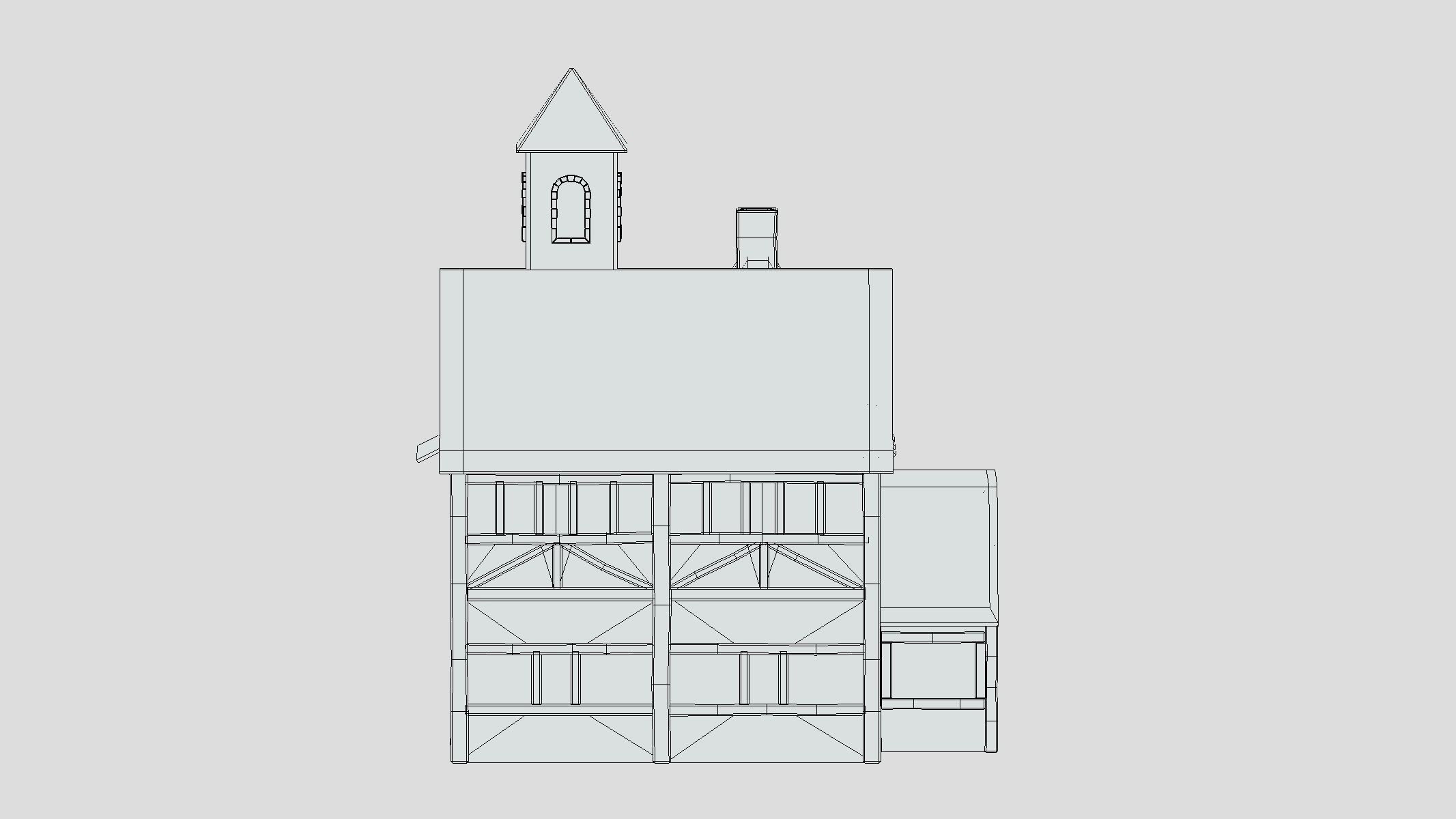 Medieval Building 04 Low Poly PBR Realistic Low-poly 3D model_3