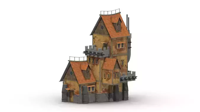 Medieval Building 06 Low Poly PBR Realistic
