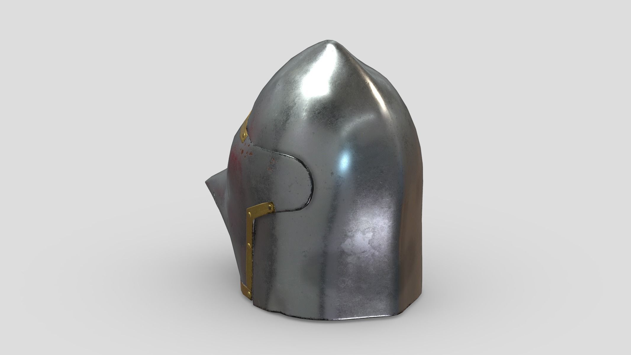 Medieval Helmet 02 Low Poly PBR Realistic Low-poly 3D model_5