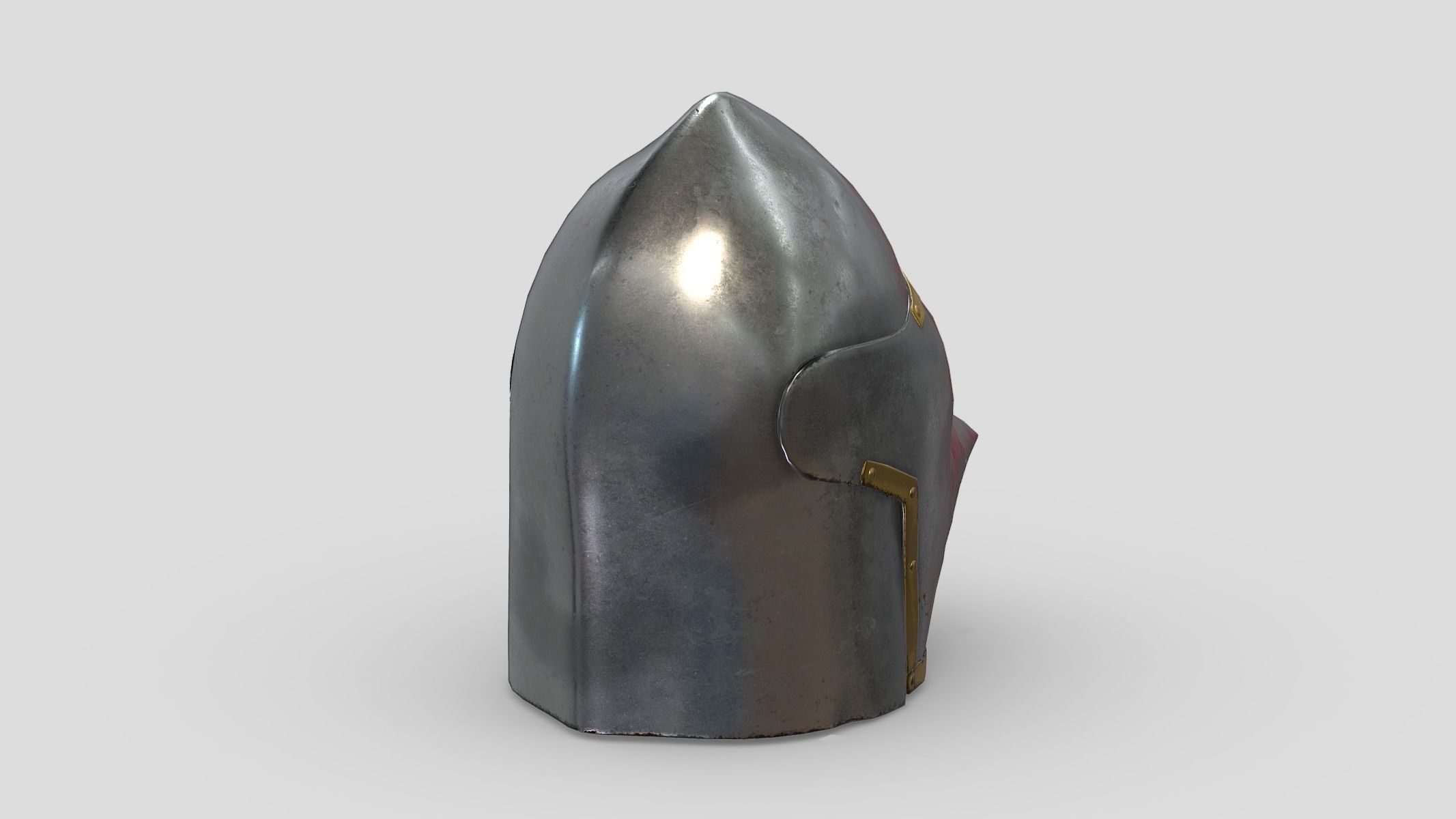 Medieval Helmet 02 Low Poly PBR Realistic Low-poly 3D model_4