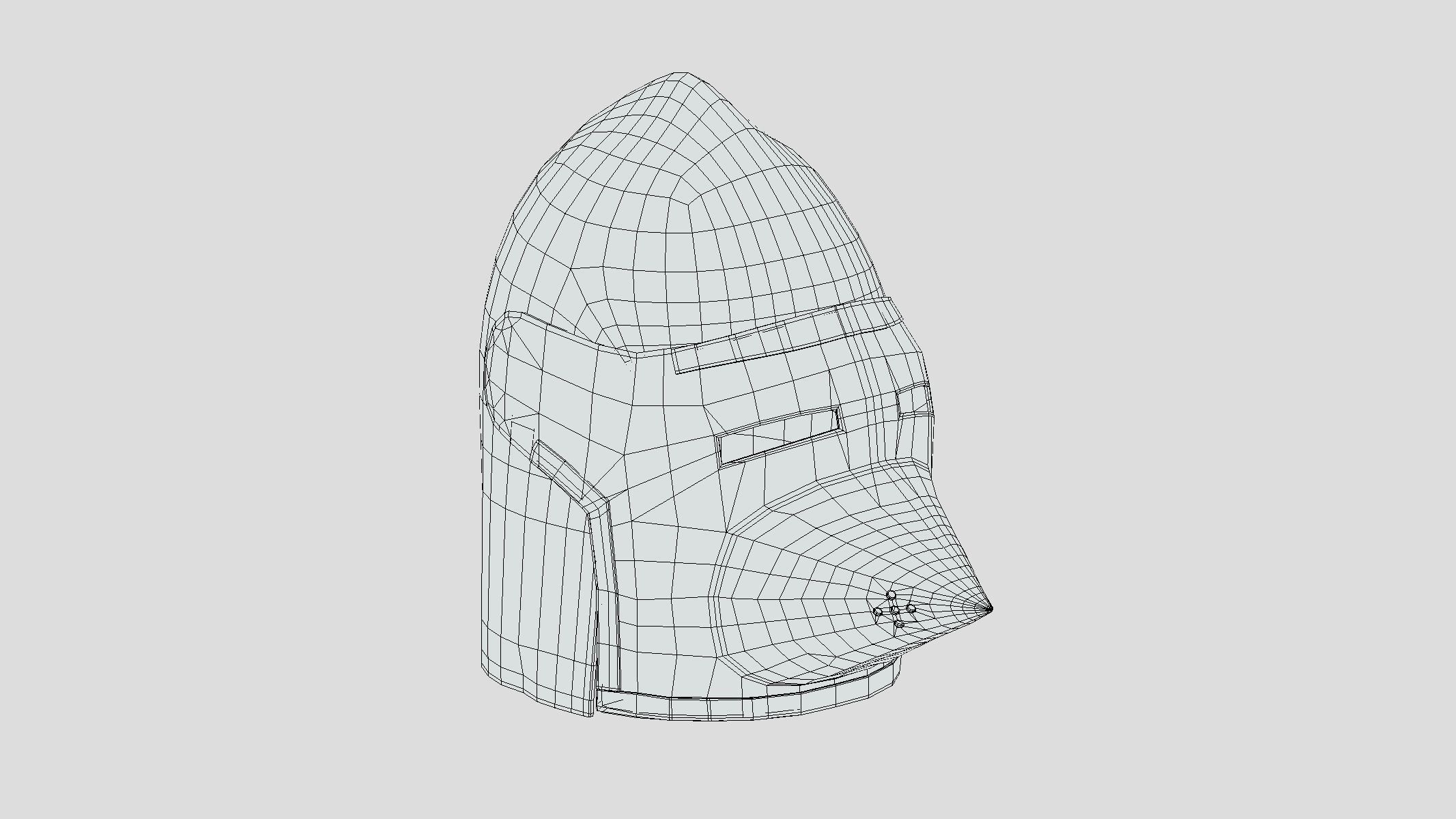 Medieval Helmet 02 Low Poly PBR Realistic Low-poly 3D model_1
