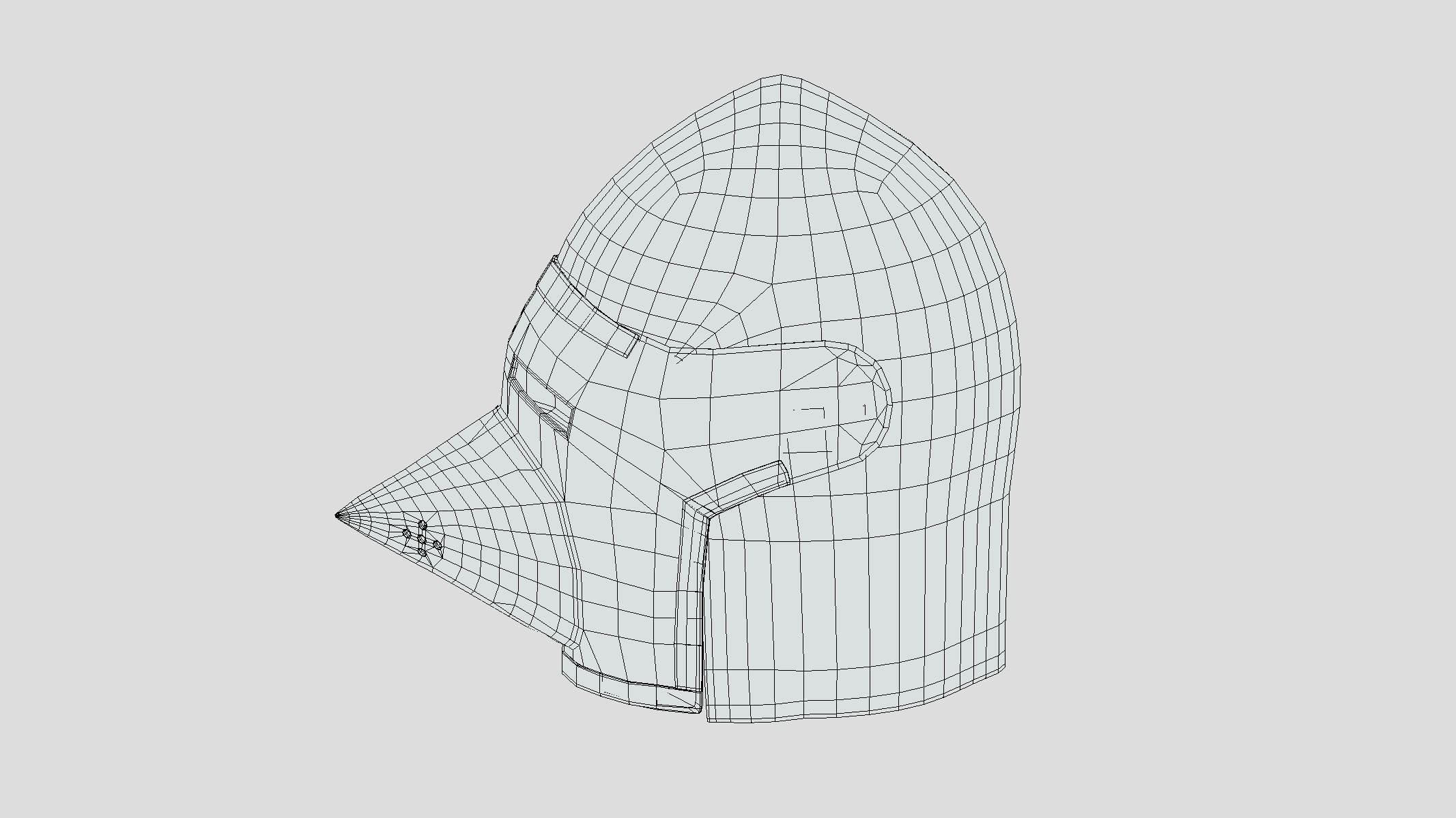 Medieval Helmet 02 Low Poly PBR Realistic Low-poly 3D model_7