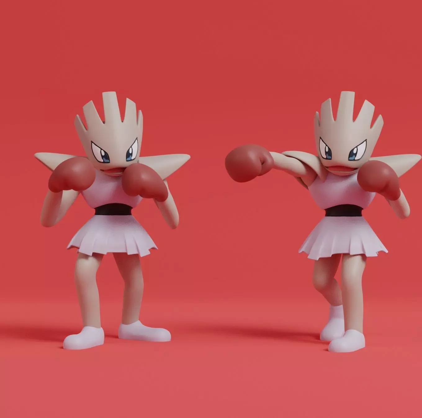 Pokemon - Hitmonchan with 2 poses 3D print model