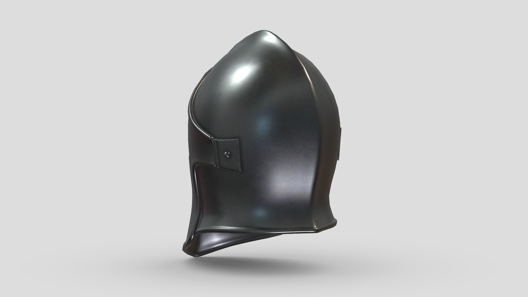Medieval Helmet 04 Low Poly PBR Realistic Low-poly 3D model_6