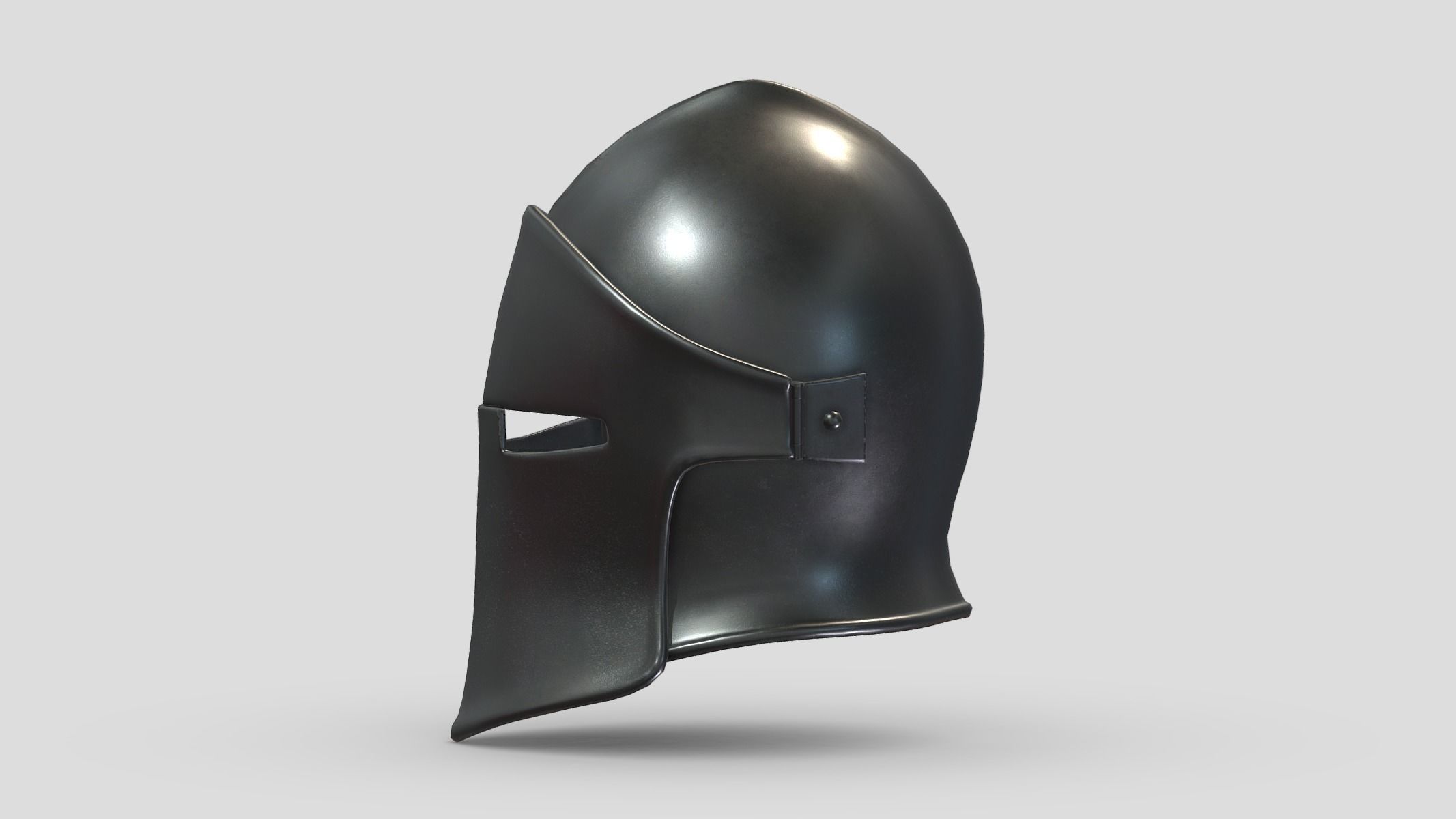 Medieval Helmet 04 Low Poly PBR Realistic Low-poly 3D model_7
