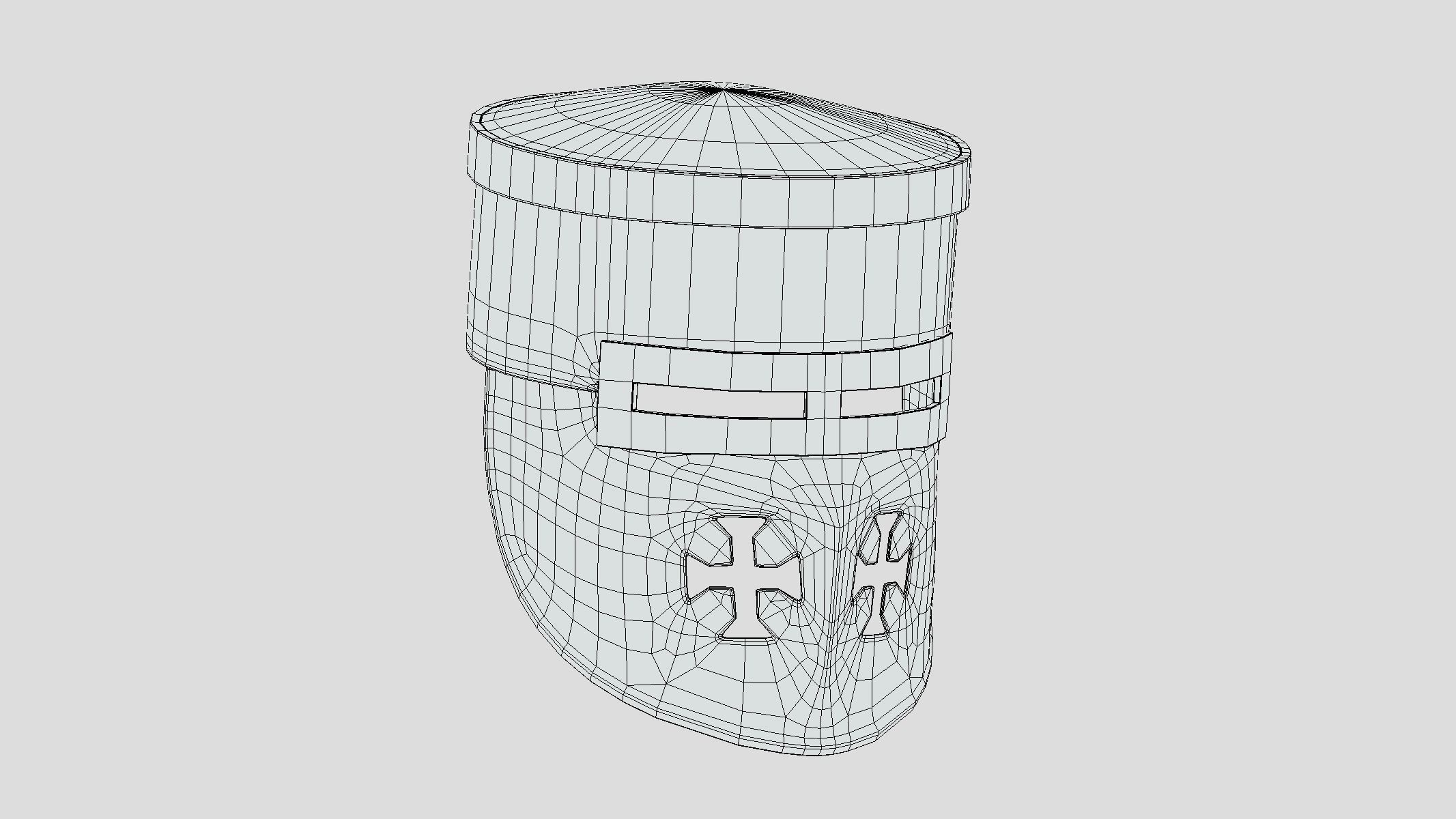 Medieval Helmet 06 Low Poly PBR Realistic Low-poly 3D model_1