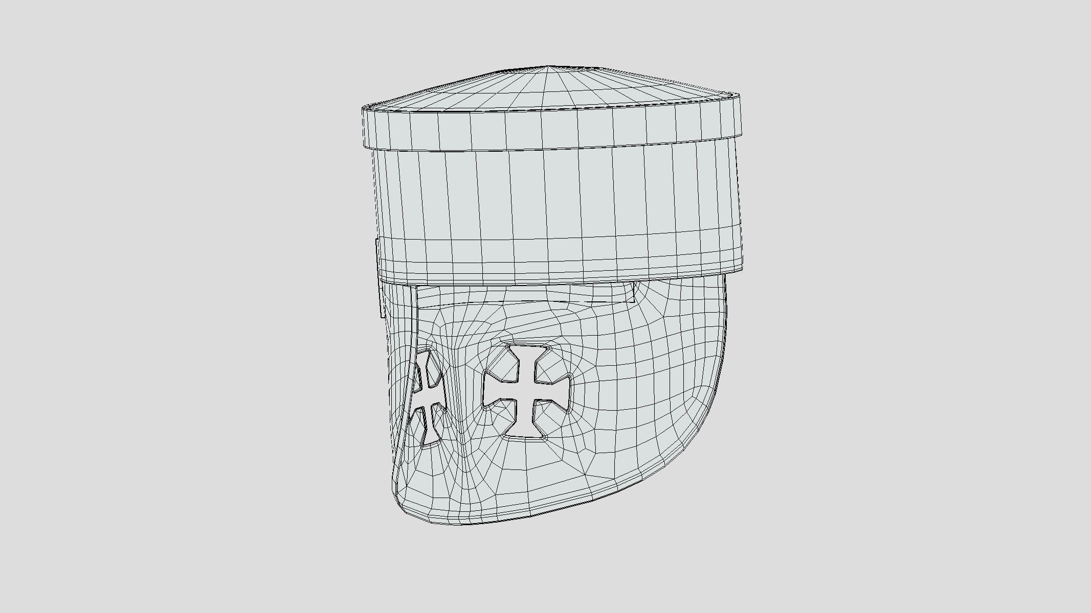 Medieval Helmet 06 Low Poly PBR Realistic Low-poly 3D model_6