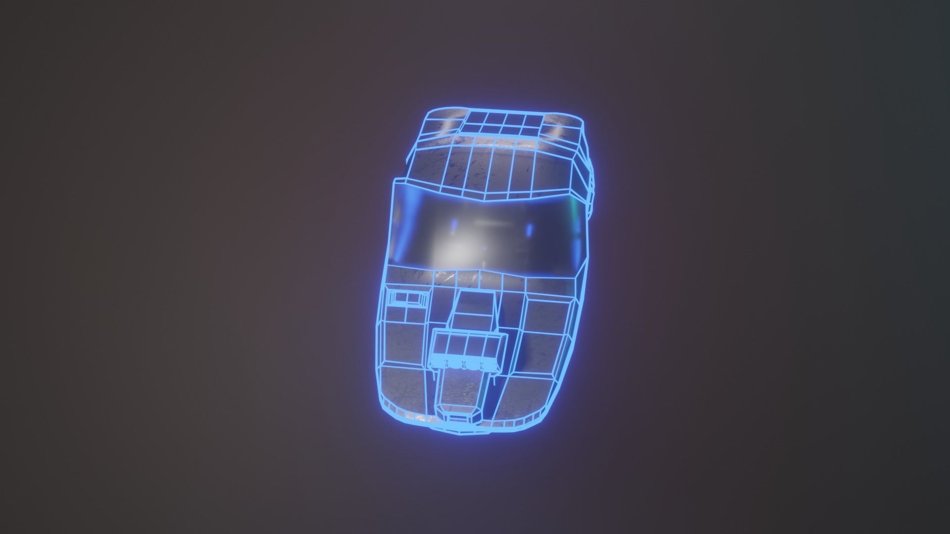 Cyberpunk Car Low-poly 3D model_4