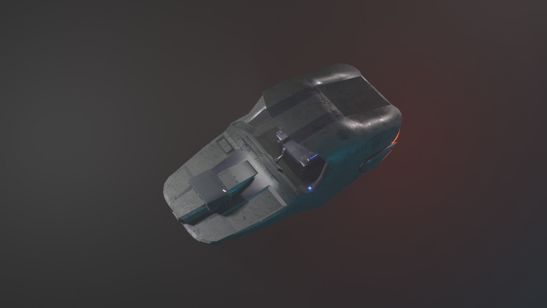 Cyberpunk Car Low-poly 3D model_8