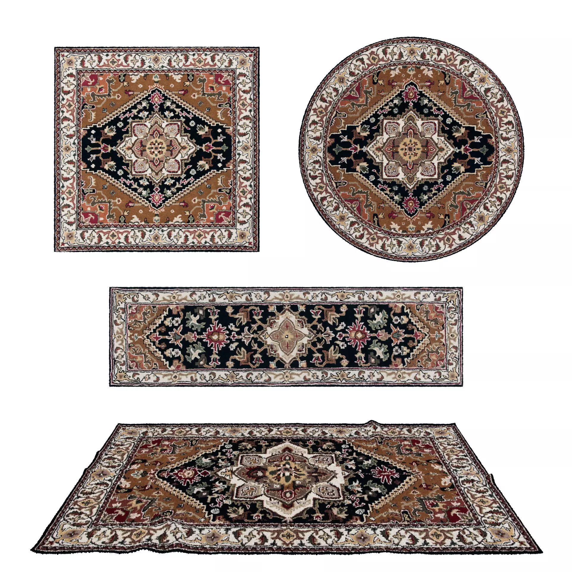 Rugs No 768 Low-poly 3D model_0
